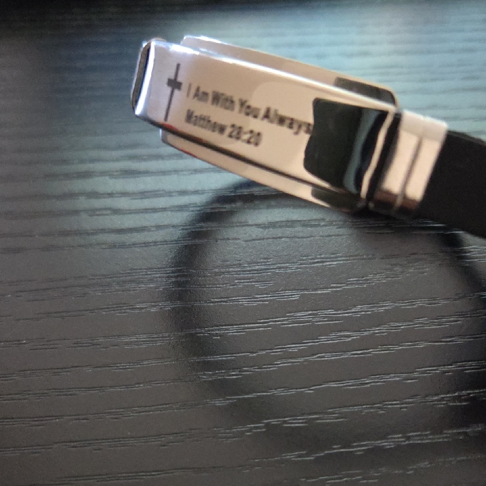 Faith Based Black and Silver Women's Bracelet